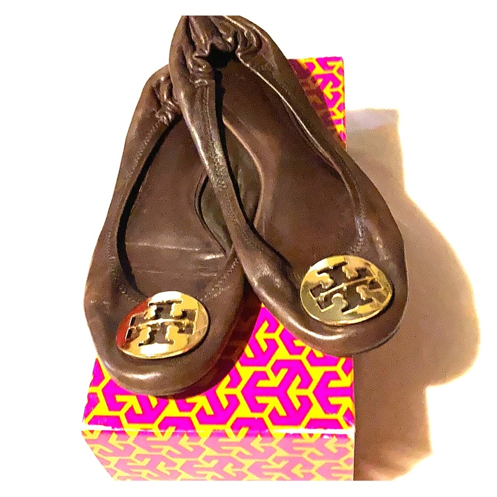 Brown Tory Burch Flats